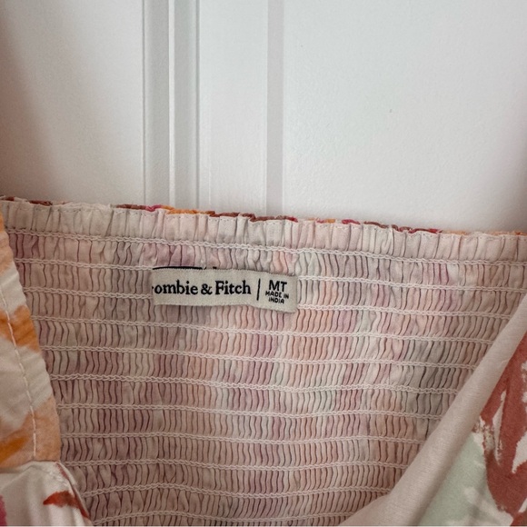 Abercrombie & Fitch Emerson Poplin Puff Sleeve Mini Dress Medium Tall - Picture 4 of 6